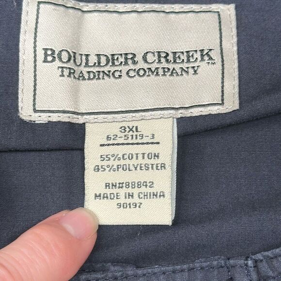 Boulder Creek Fishing Vest Men’s 3XL Black Zip Khaki Hunting Safari Pocket - Picture 6 of 8